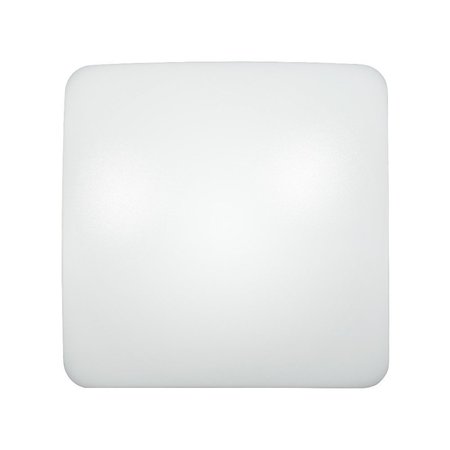 JESCO 14-inch Square Drum LED Acrylic Surface Mount 3000K RE-GEO-FM-91014-3080-WH